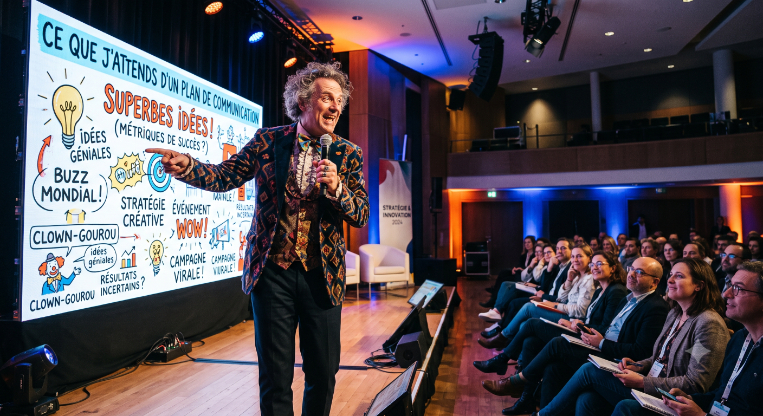 un gourou clown de la communication